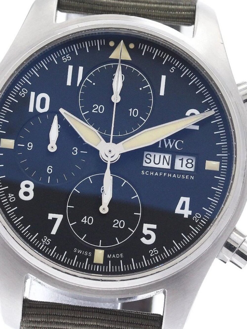 IWC SCHAFFHAUSEN Pilot watch spit fire IW387901 Chronograph AT Men's_973380